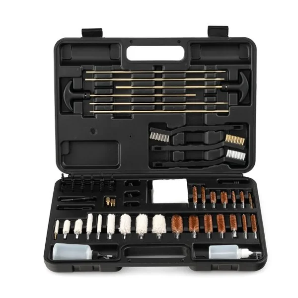 108pcs Kit d'Outils de Nettoyage des Arme à Feu Universel avec Mallette de Transport en Aluminium Accessoires en Laiton Noir