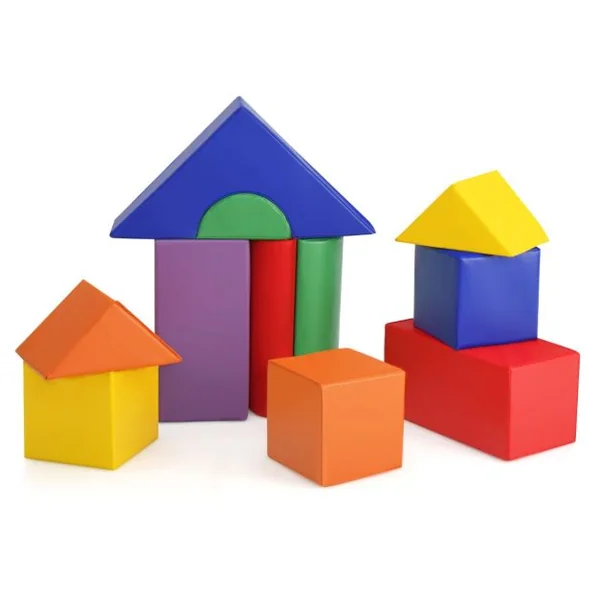 11PCS Modules de Motricitéen Mousse avec Housse en PU et EPE Jouets Éducatifs Blocs de Construction Diverses Formes 18 Mois+