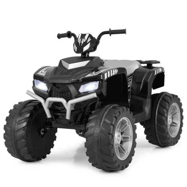 24V Voiture Électrique Enfant avec Musique & Lumières LED Vitesse 2,8/5 km/h Charge 35kg pour 3-8 Ans Noir