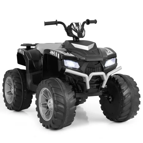 24V Voiture Électrique Enfant avec Musique & Lumières LED Vitesse 2,8/5 km/h Charge 35kg pour 3-8 Ans Noir