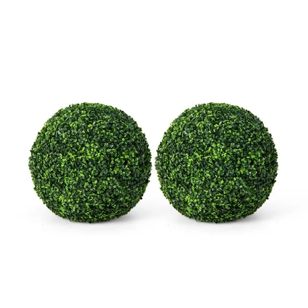 2 Boules 48 cm Plante Artificielle Topiaire UV-Proof Faux Plantes pour Intérieur et Extérieur