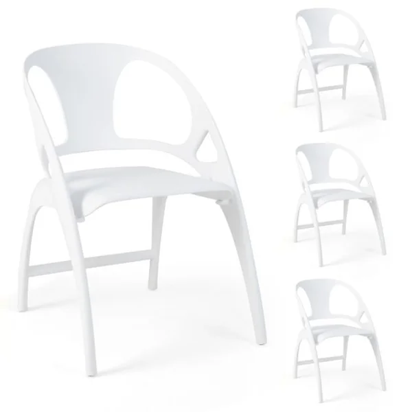 2 Chaises de Salle à Manger Pliable en Plastique Utilisation Intérieur et Extérieur Vert