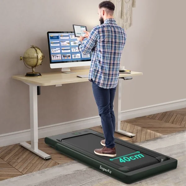 2 en 1 Tapis de Course Electrique Pliable 1 à 12 Km/H avec Haut-parleur Bluetooth Télécommande Moteur 0,75HP Vert/Blanc/Noir/Rouge/Or/Noir et Argenté/Bleu