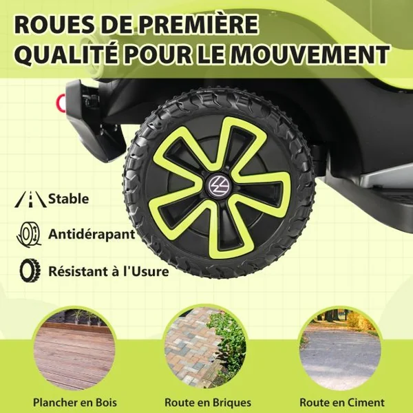3 en 1Voiture à Pousser Enfants 1-3 Ans avec Poignée Réglable Porteur Bébé avec Auvent et Garde-corps de Sécurité Musique & Klaxon Charge 20kg Vert