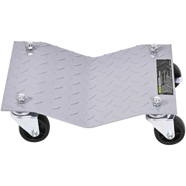 4 Pcs Chariots de Manutention de Voiture Capacité 680 kg/Pc avec Roulettes Verrouillables 360° et Poignée 40,5 x 30 cm