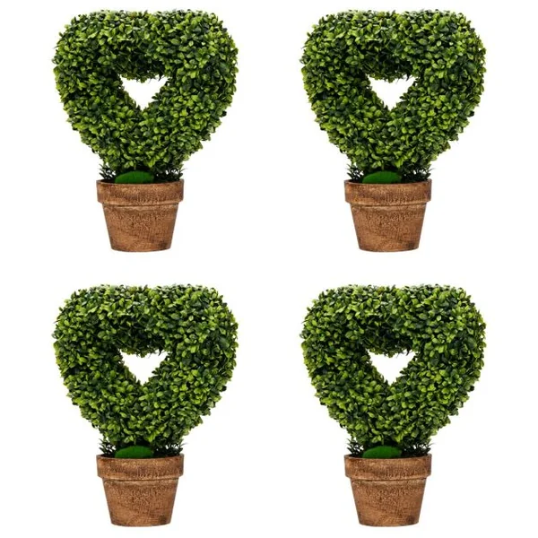 4 Plantes Artificielle en Pot Fausses Plantes Vertes Décoration pour Salon Bureau Chambre Interieur