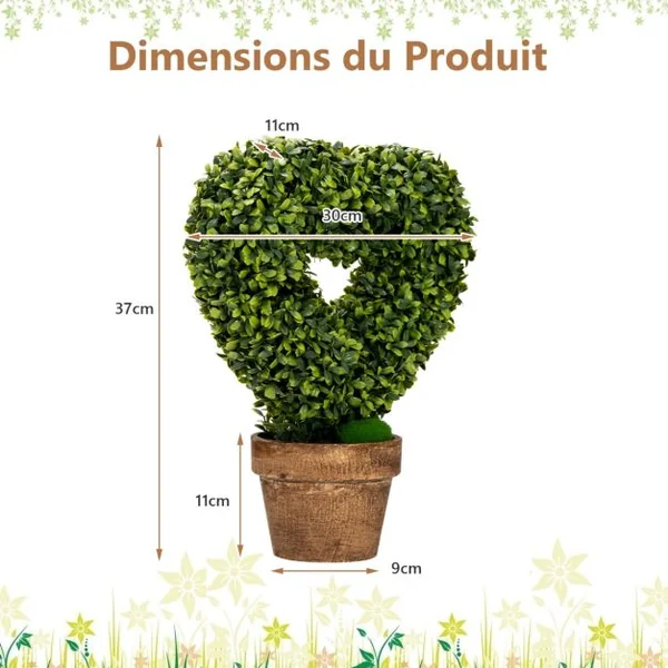 4 Plantes Artificielle en Pot Fausses Plantes Vertes Décoration pour Salon Bureau Chambre Interieur
