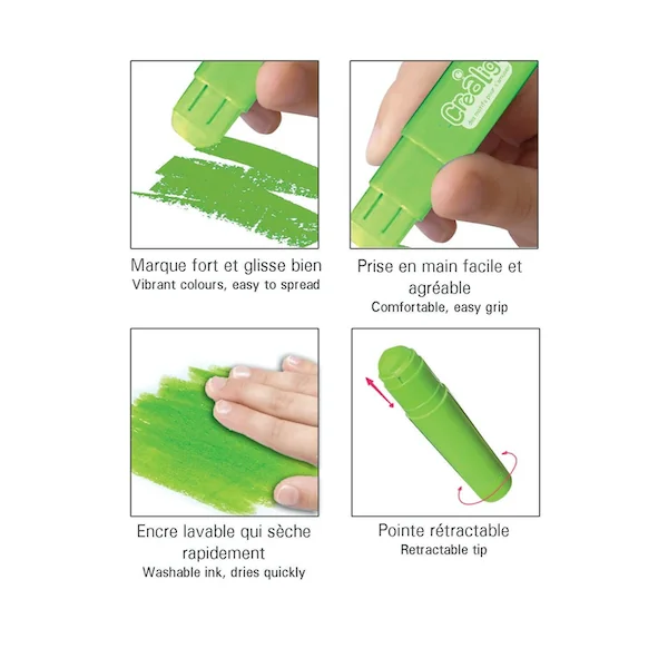 9 Batons de gouache