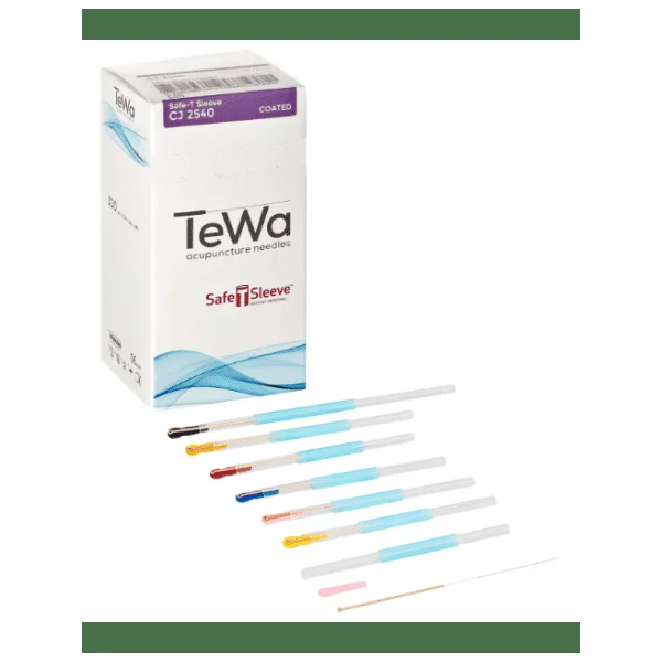 Aiguille Acupuncture Tewa CJ Type Safe-T Sleeve avec tube (La boîte de 100)