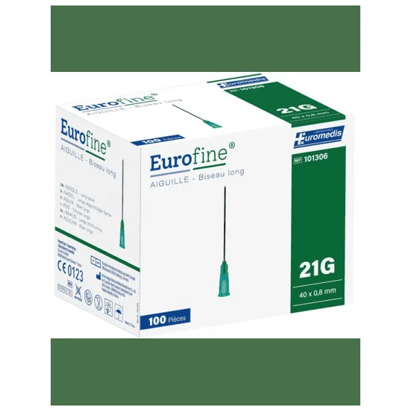 Aiguille hypodermique Eurofine Euromedis (La boîte de 100)