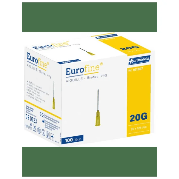Aiguille hypodermique Eurofine Euromedis (La boîte de 100)