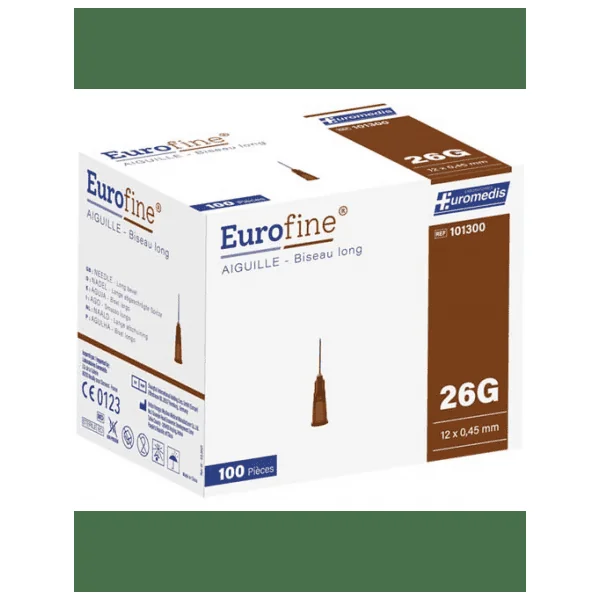 Aiguille hypodermique Eurofine Euromedis (La boîte de 100)