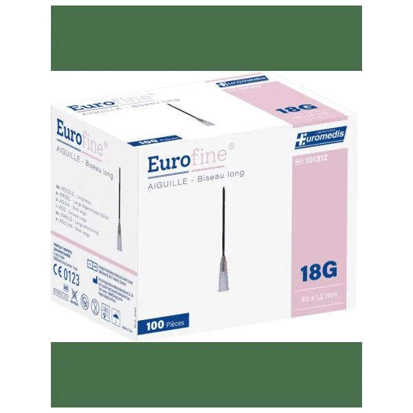 Aiguille hypodermique Eurofine Euromedis (La boîte de 100)