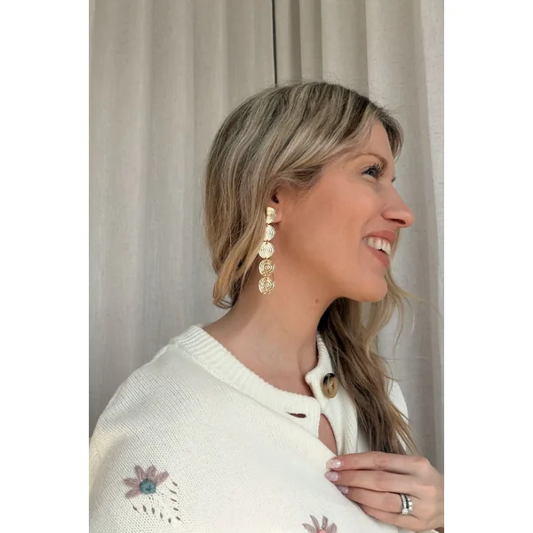 AIR - Boucles d'oreilles longues spirale recyclées