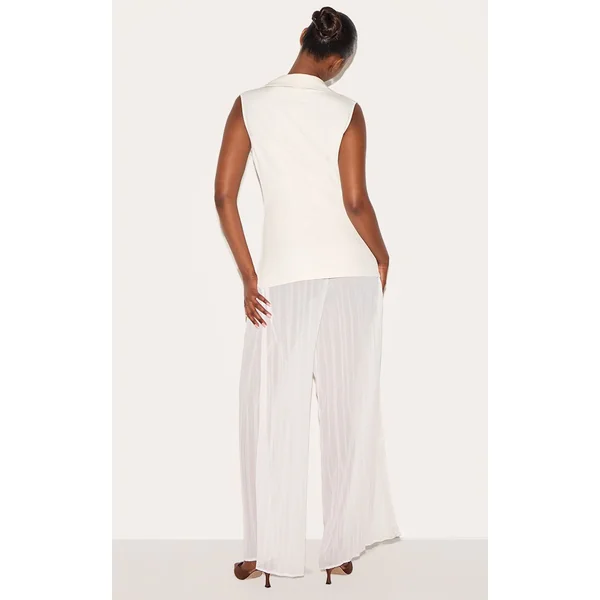 Amande Combinaison-pantalon En Mousseline Avec Superposition De Gilet Tissé