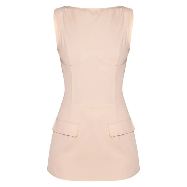 Amande Combinaison-short Tall À Détails Poches Tissée