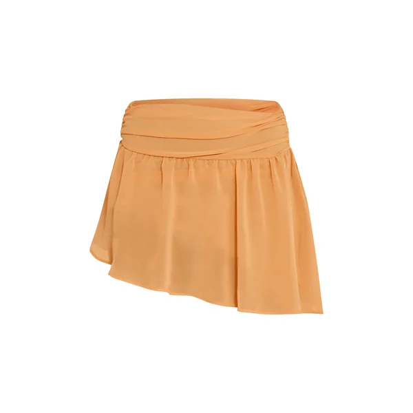 Ambre Mini-jupe Fluide En Mousseline Avec Détail À Pli Rabattu