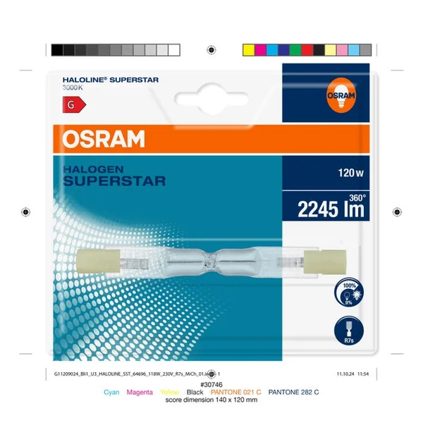 Ampoule économique crayon long Halo 120W R7S