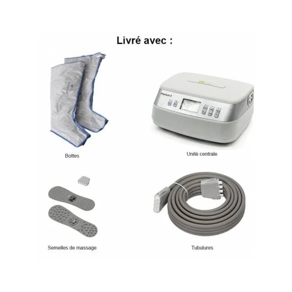 Appareil de pressothérapie Premium 4 Winelec + 2 bottes