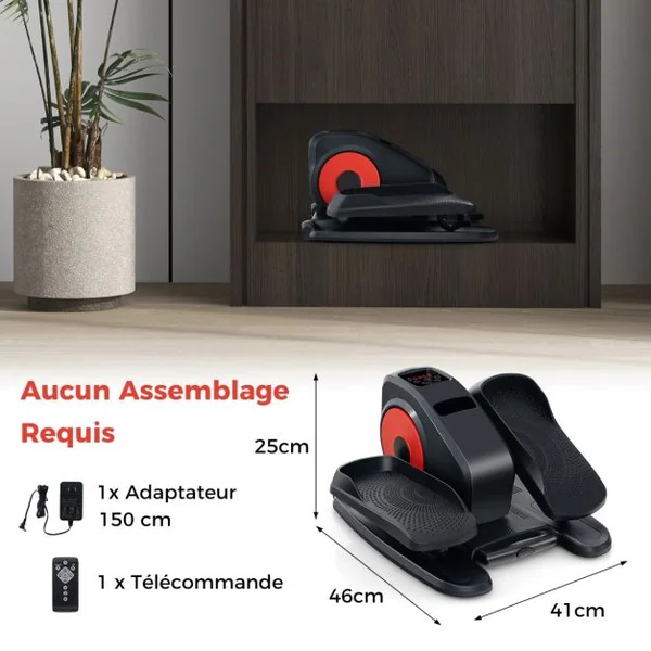 Appareil Elliptique de Bureau Portable avec Écran d'Affichage Pédale d'Exercice Électrique pour Personnes gées avec Télécommande