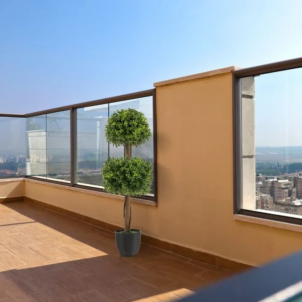 Arbre Topiaire en Buis Artificiel 100 cm avec 2 Boules Fausse Plante avec Pot en PE Rempli de Ciment Résistant aux UV pour Décoration de Entrée Vert