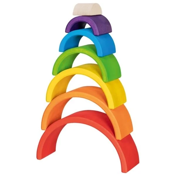 Arc-en-ciel en bois - Jeu de construction Goki - Petit modèle