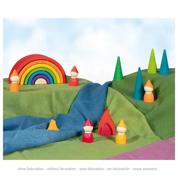 Arc-en-ciel en bois - Jeu de construction Goki - Petit modèle