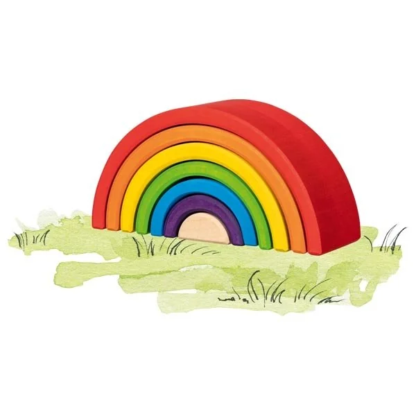 Arc-en-ciel en bois - Jeu de construction Goki - Petit modèle