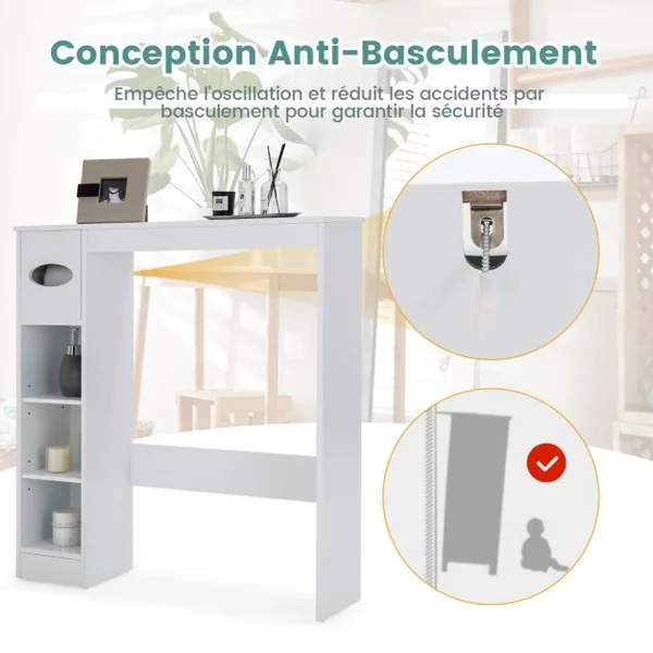 Armoire de Rangement Au-Dessus des Toilettes avec Étagères Réglables et Porte-Papier Toilette Étagère De Rangement Multifonctionnelle Blanc