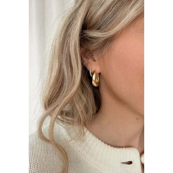 ASHER - Boucles d'oreilles ovales recyclées