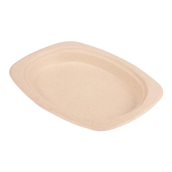 ASSIETTES OVALES "BIONIC" 23,3x16,5x2 CM NATUREL BAGASSE (800 UNITÉ) - Garcia de Pou
