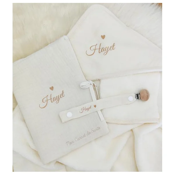Attache tétine gaze de coton (6 coloris)