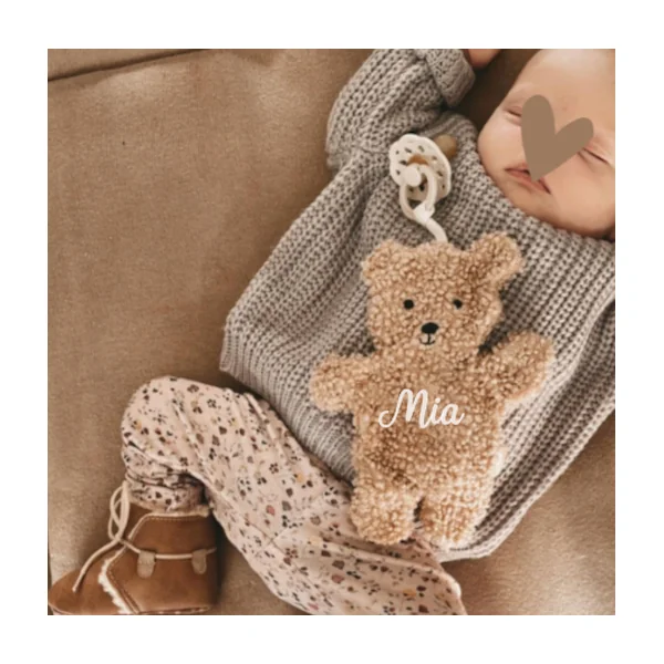 Attache tétine Teddy bear biscuit