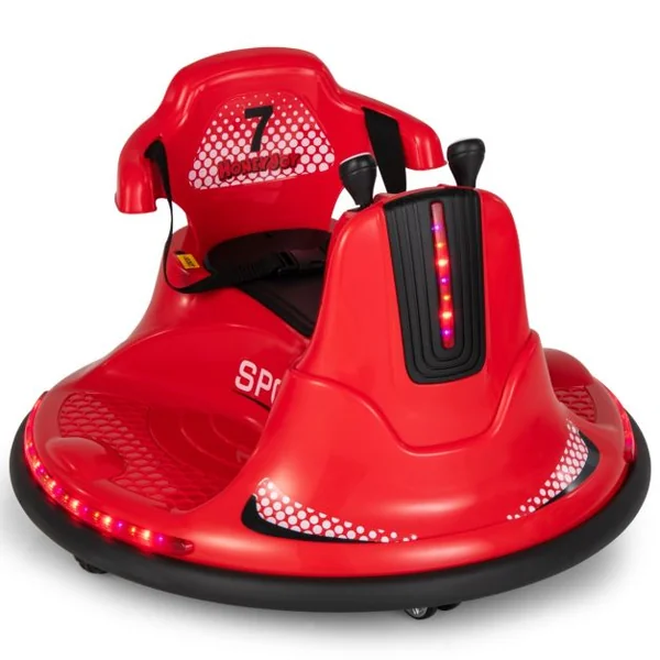 Auto-Tamponneuse Electrique 360° pour Enfants Télécommande 2.4G Contours Anti-Chocs pour Garçon et Fille 3-8 Ans Bleu/ Rose/ Rouge/Violet