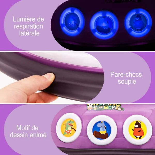 Auto-tamponneuse Électrique 12 V avec rotation à 360° Télécommande Lumières Musique intégrée Connexion sans Fil pour 3-8 Ans Bleu/Rouge/Rose/Violet