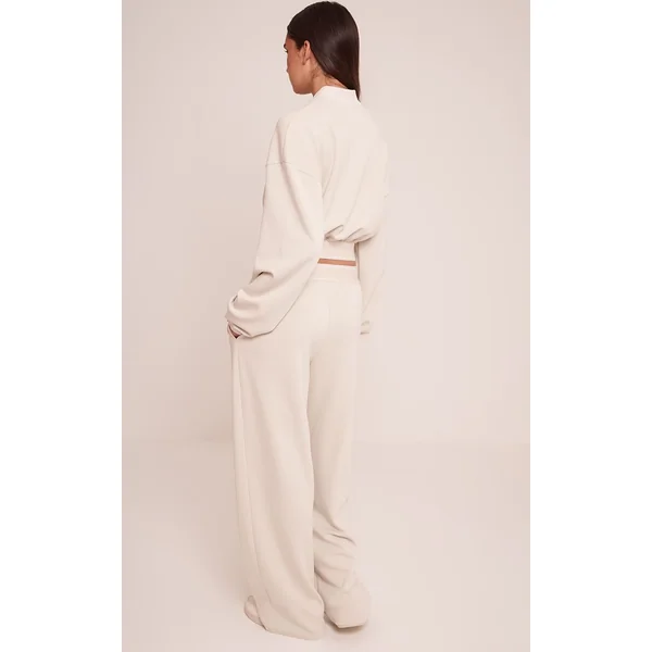 Avoine Jogging Plt À Taille Élastiquée Et Jambes Larges Ultra Doux
