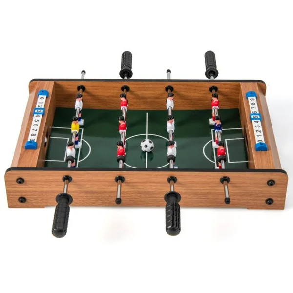Baby Foot Adulte avec 2 Panneaux de Score 2 Balles Jeu de Table Soccer 51 x 30,5 x 9 CM