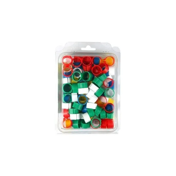 Bague d'identif. clip 16 mm coloris assortis 5x20pcs