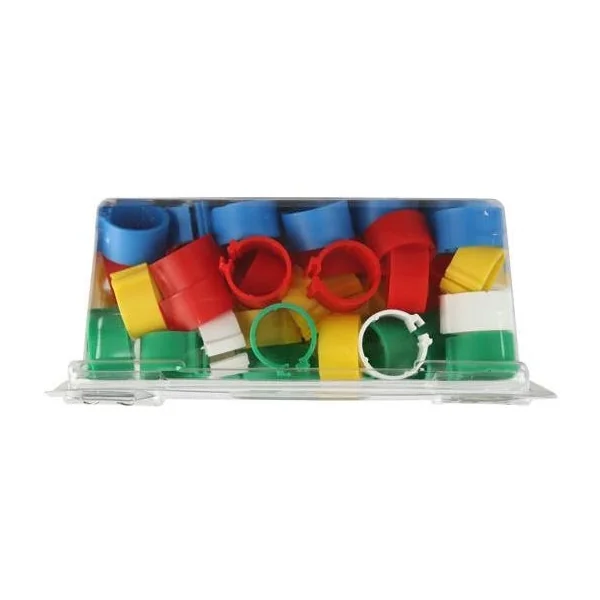 Bague identif. clip 12mm coloris assortis 5x20 pcs