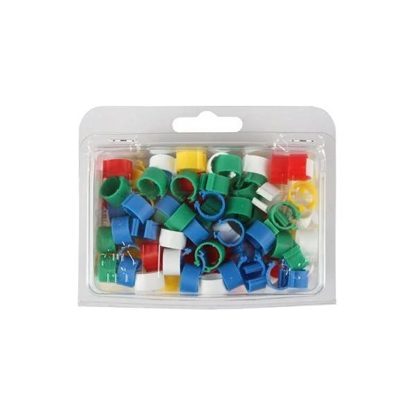 Bague identific.clip 8mm coloris assortis 5x20 pcs