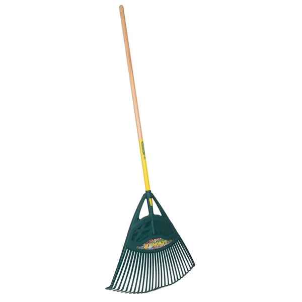 Balai à gazon XL 27 dents manche en bois LEBORGNE