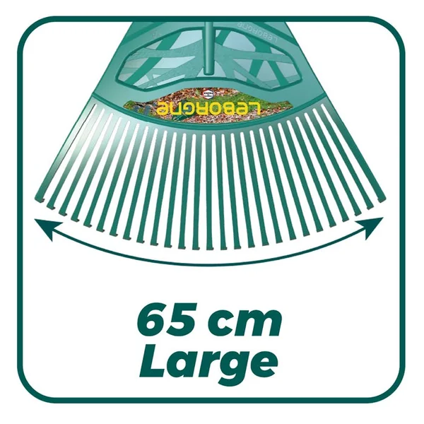 Balai à gazon XL 27 dents manche en bois LEBORGNE