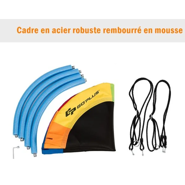 Balançoire Circulaire pour Intérieur et Extérieur Charge Maximale de 150 KG Bleu/Coloré/Vert