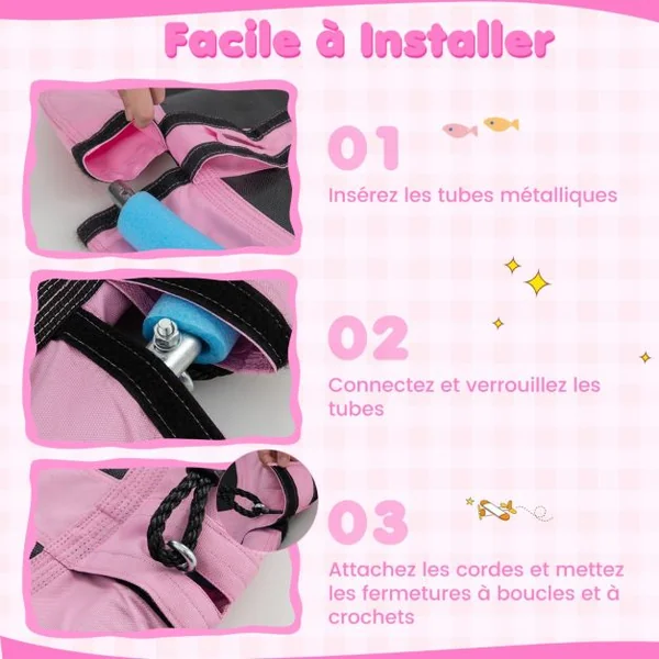 Balançoire Soucoupe de 102 Cm pour Enfants Siège de Balançoire Circulaire Volant avec Cordes et Mousquetons Réglables Tissu Oxford Imperméable Vert