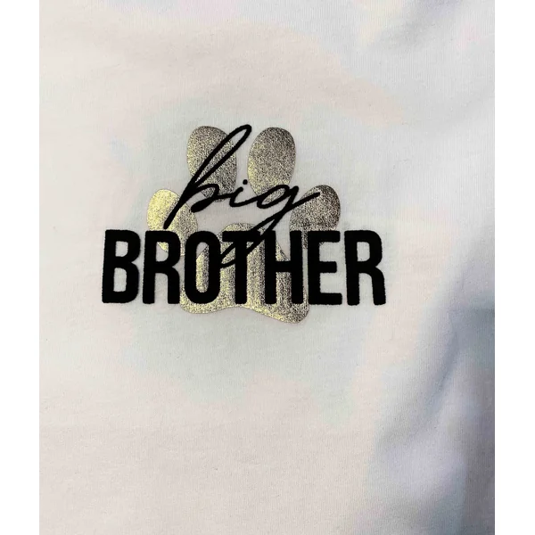 Bandana personnalisé pour chien ou chat – “Big Bro” en approche !