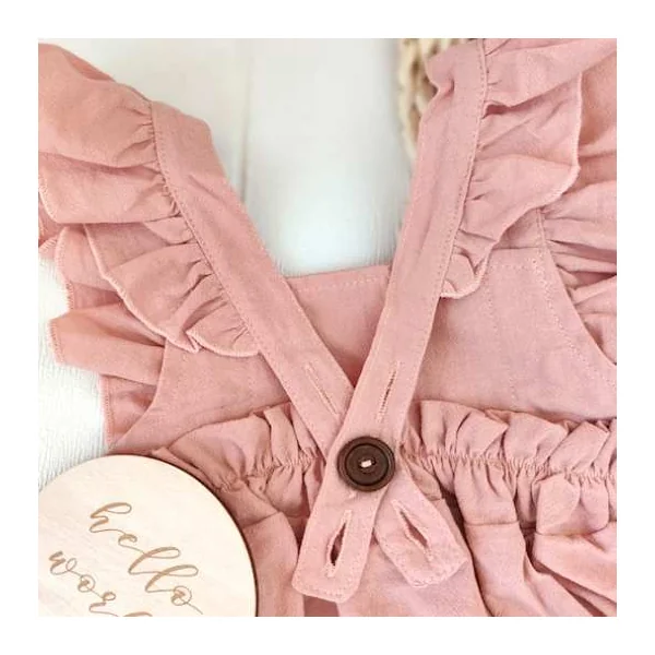 Barboteuse rose personnalisable