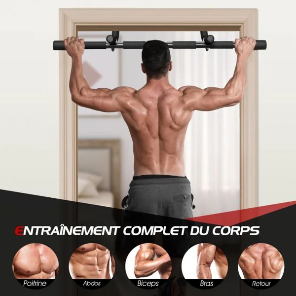 Barre de Traction de Porte Barre de Porte pour Cadres de Porte Barre d'Entraînement du Corps pour Salle de Sport Maison