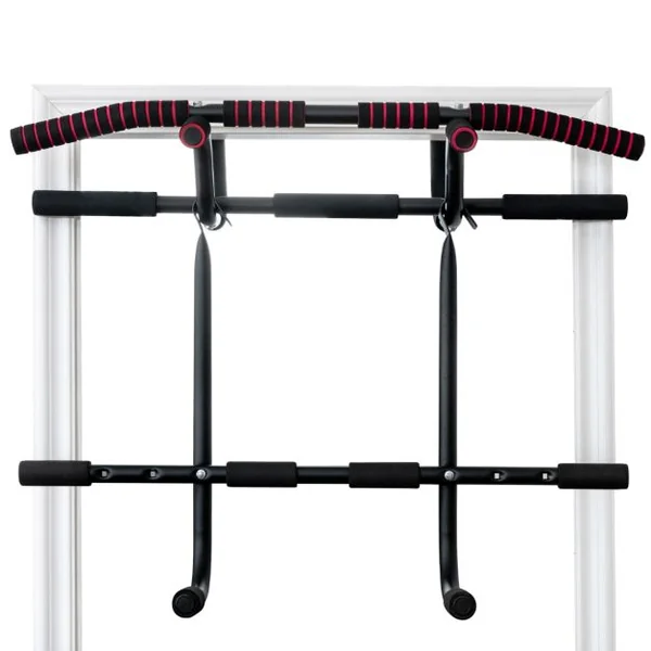 Barre de Traction Multiple pour Porte avec Cordes de Traction et Barres pour Dips Charge Max 150KG pour Gym à Domicile