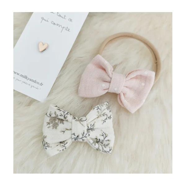 Barrette / bandeau noeud simple (16 tissus au choix)