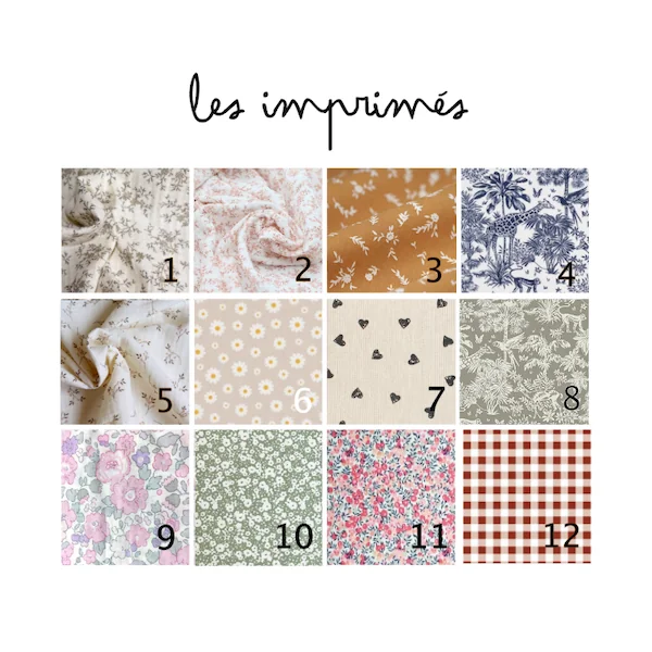 Barrette / bandeau noeud simple (16 tissus au choix)